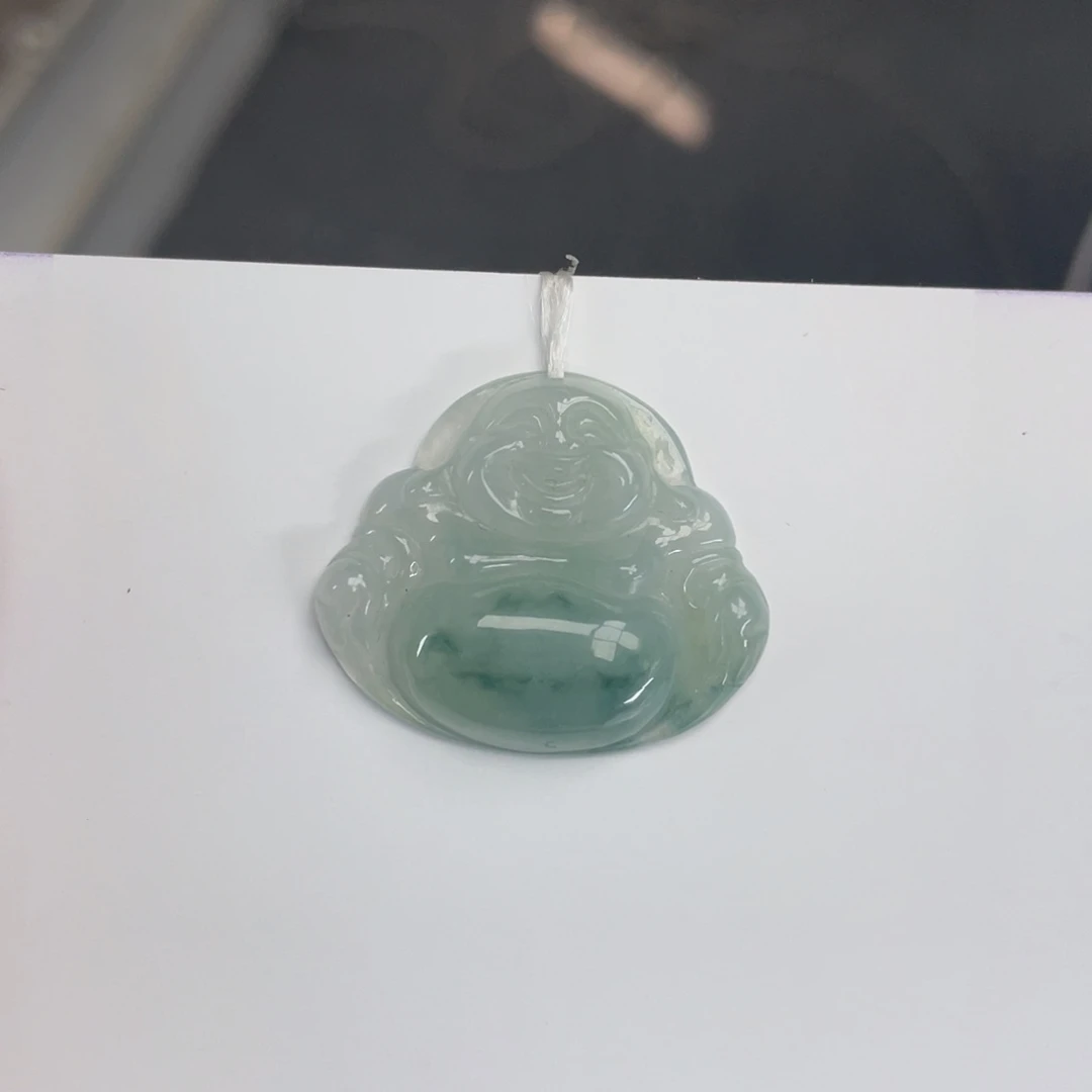 翡翠颈饰18K金镶嵌佛公