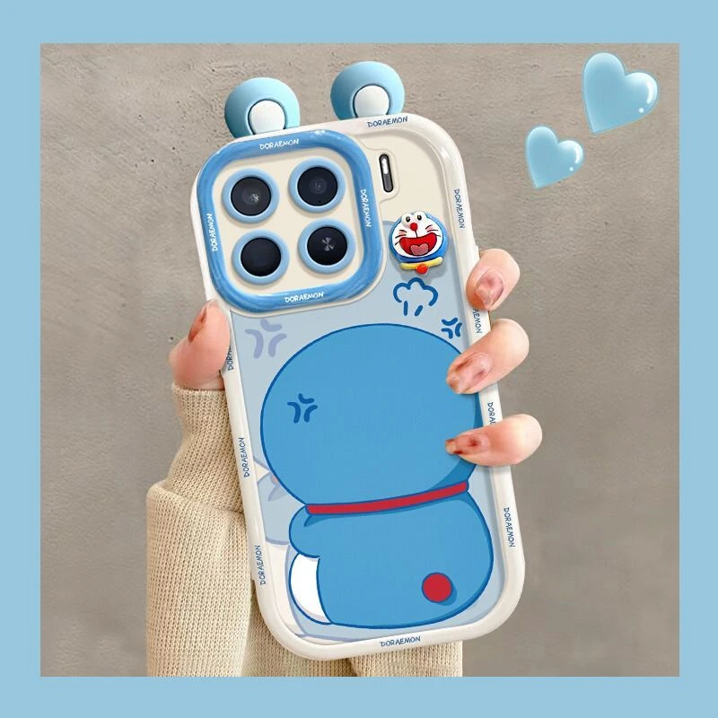 可爱哆啦适用小米15pro手机壳卡通苹果16pro创意opporeno14全包