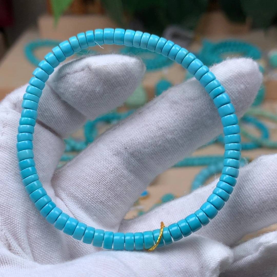 绿松石精品4.5直切未镶嵌