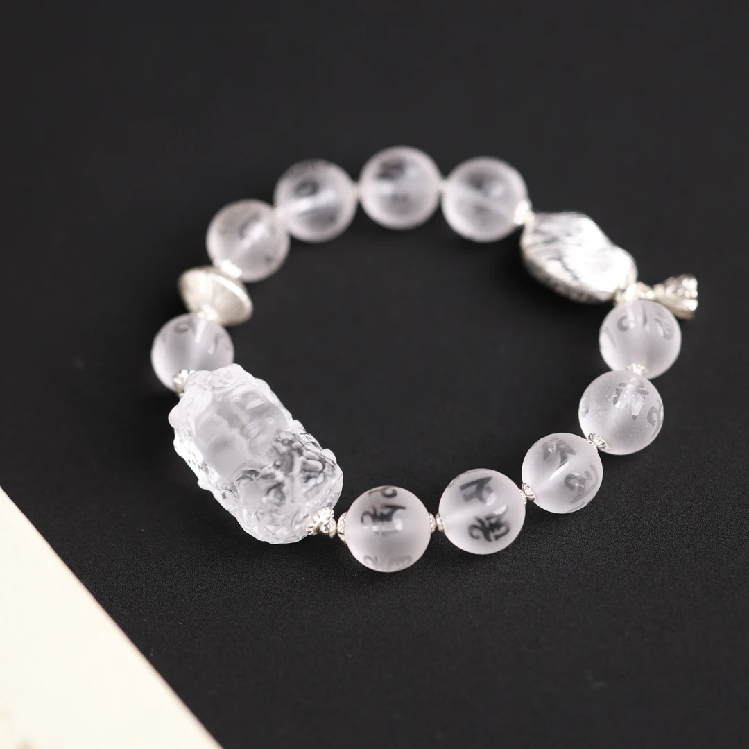 守护 | 原创设计精品高段位度母白水晶手串