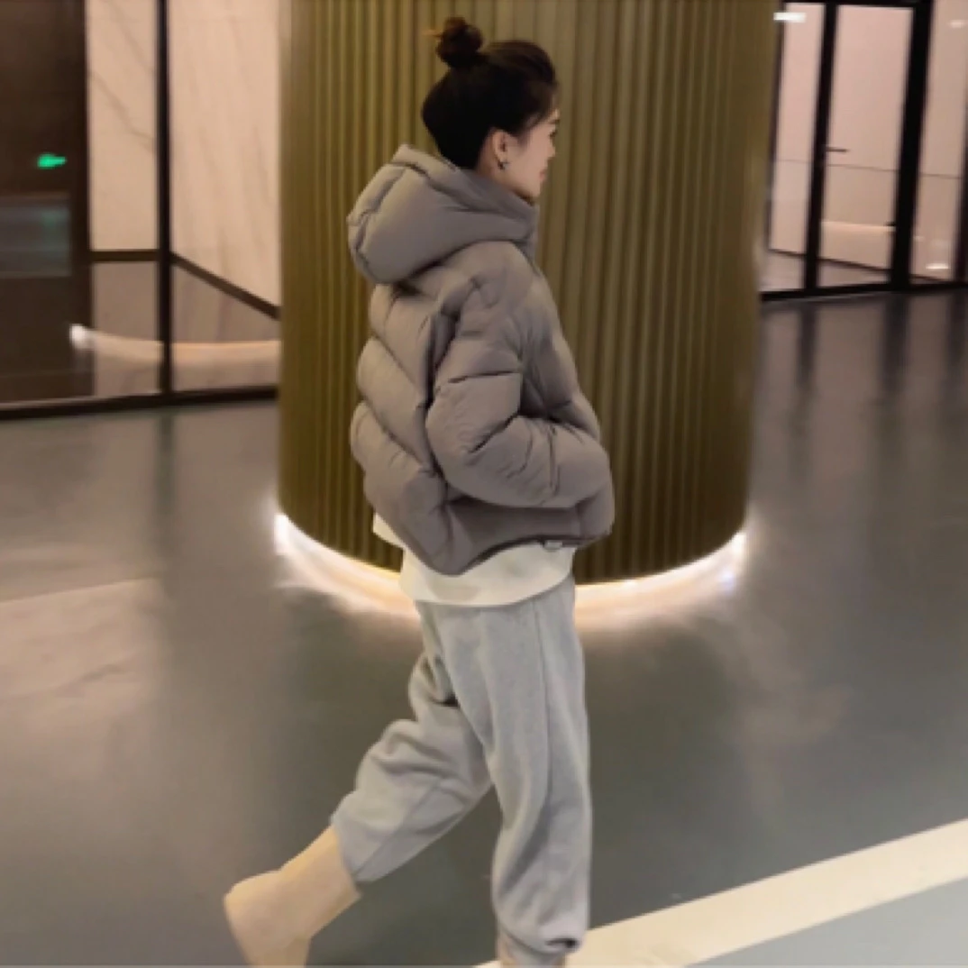 泡芙龟背连帽加厚保暖休闲宽松百搭鸭绒羽绒服