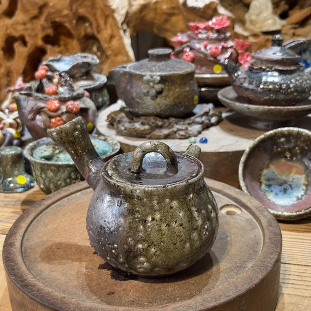 【闪购商品】柴烧茶具手工茶杯侧把105