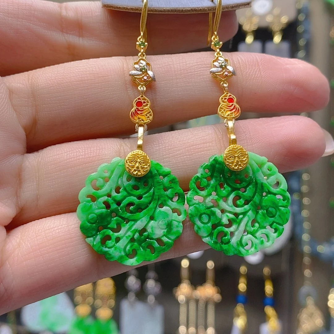 未镶嵌翡翠耳饰翡翠