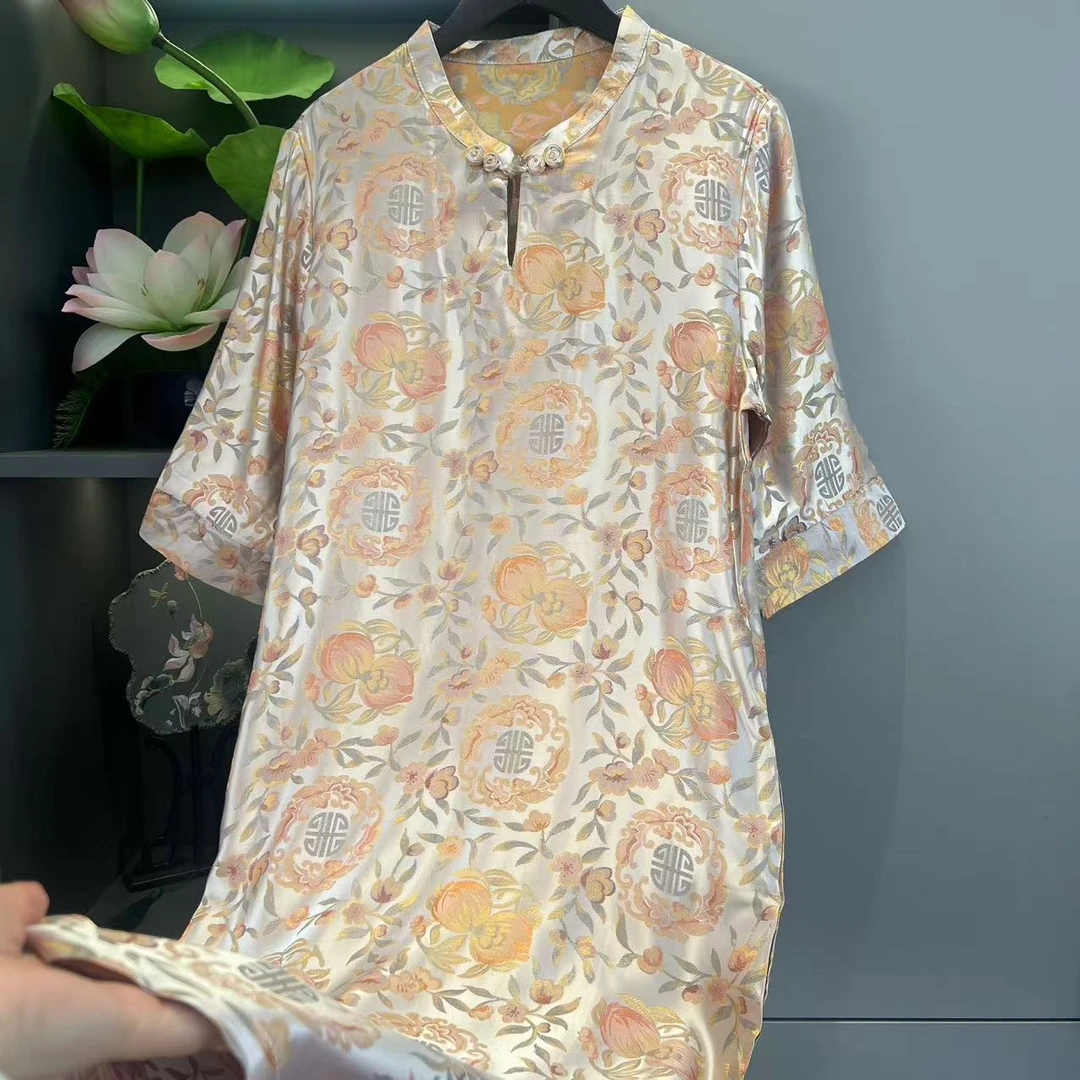 【福字花绮】中式连衣裙春夏连衣裙9989