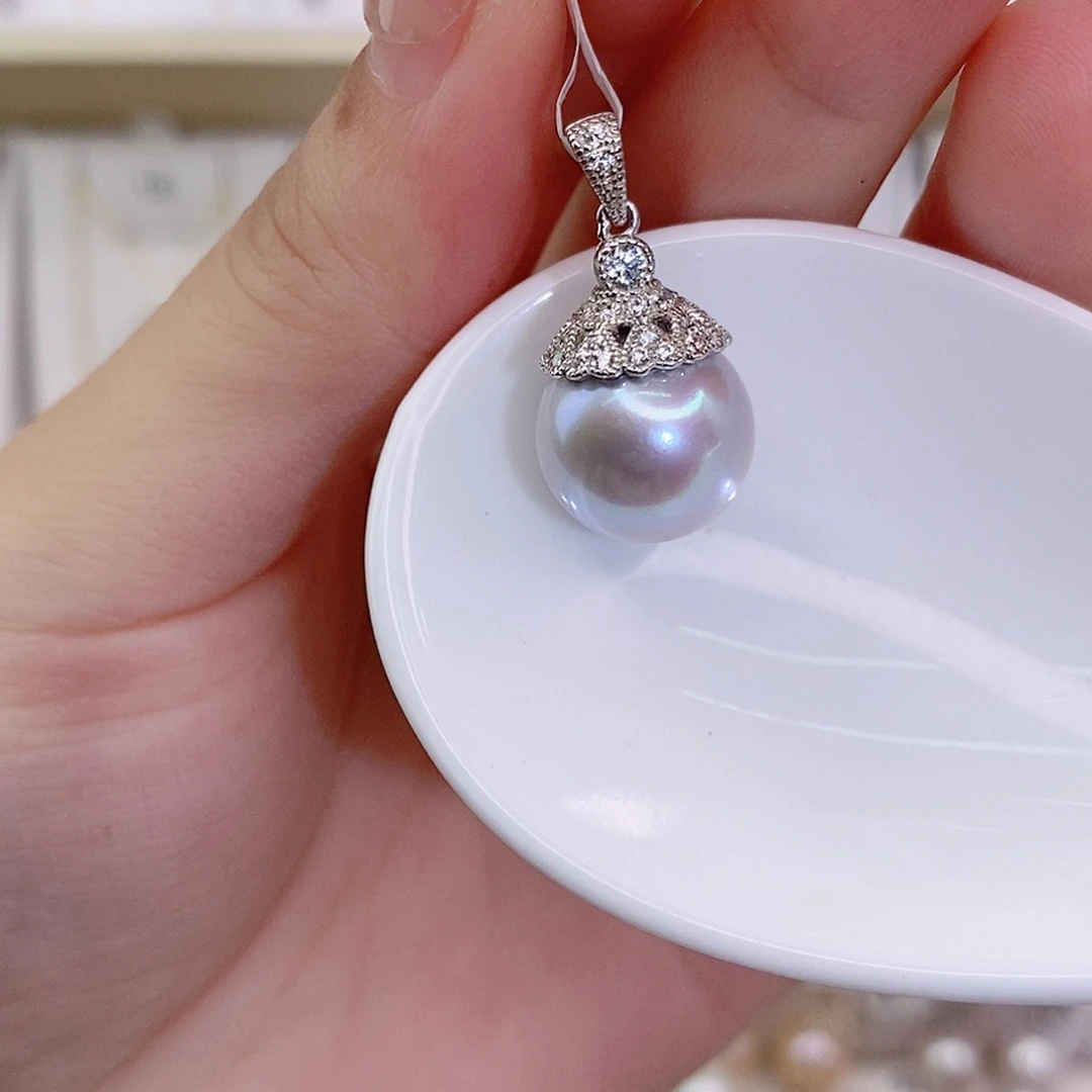 C***r淡水珍珠银S925镶嵌颈饰