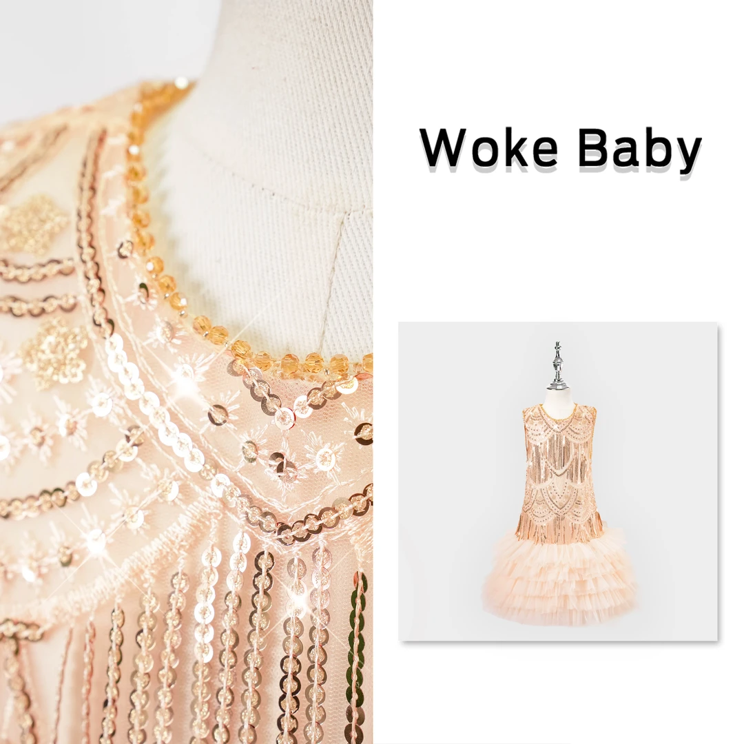 女童春季可爱中大童中领套头汉服连衣裙S5163