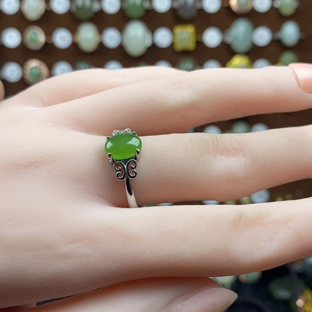 和田玉（碧玉）戒指合金