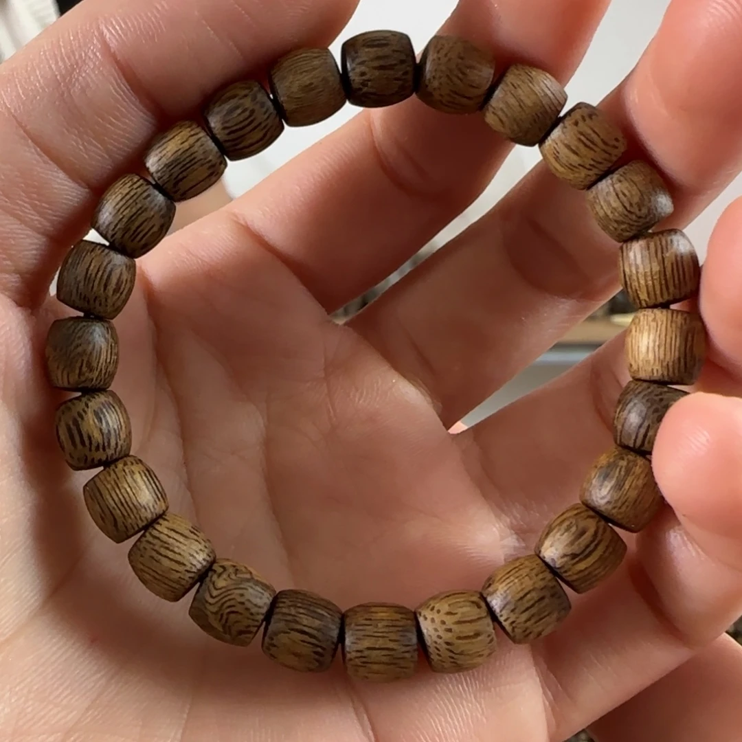 奇楠沉香手串单圈鼓珠卡0.7 3.5g发一