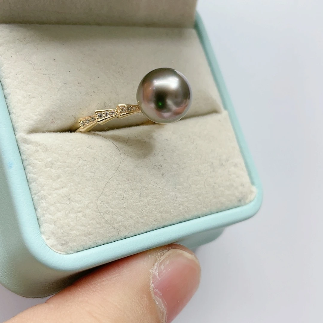海水珍珠戒指银S925镶嵌