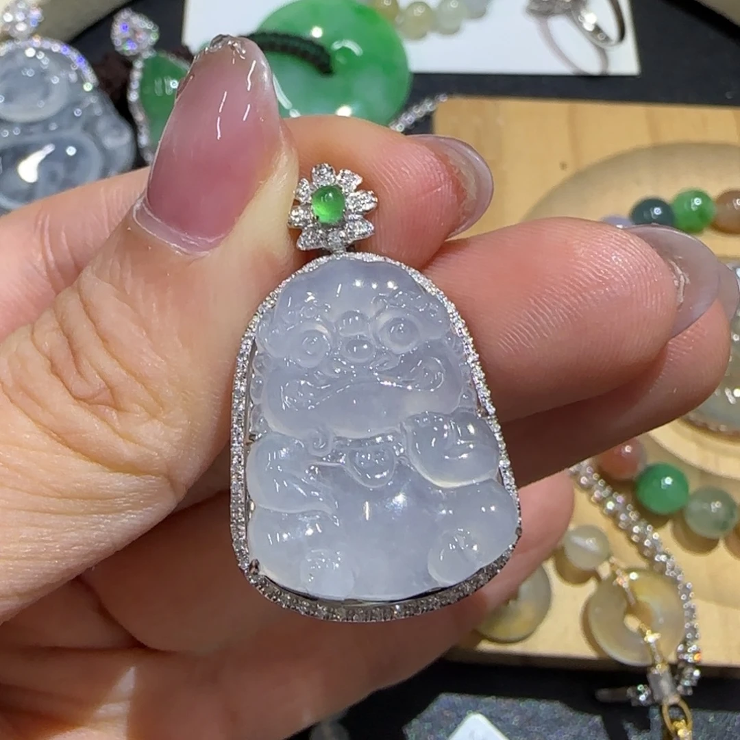 翡翠18K金镶嵌颈饰精品