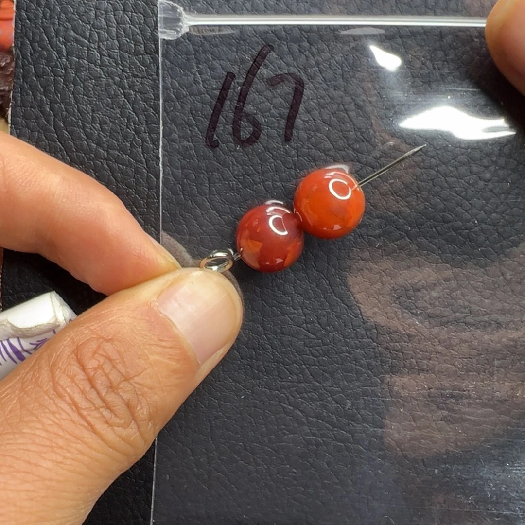 南红玛瑙未镶嵌配饰2粒167