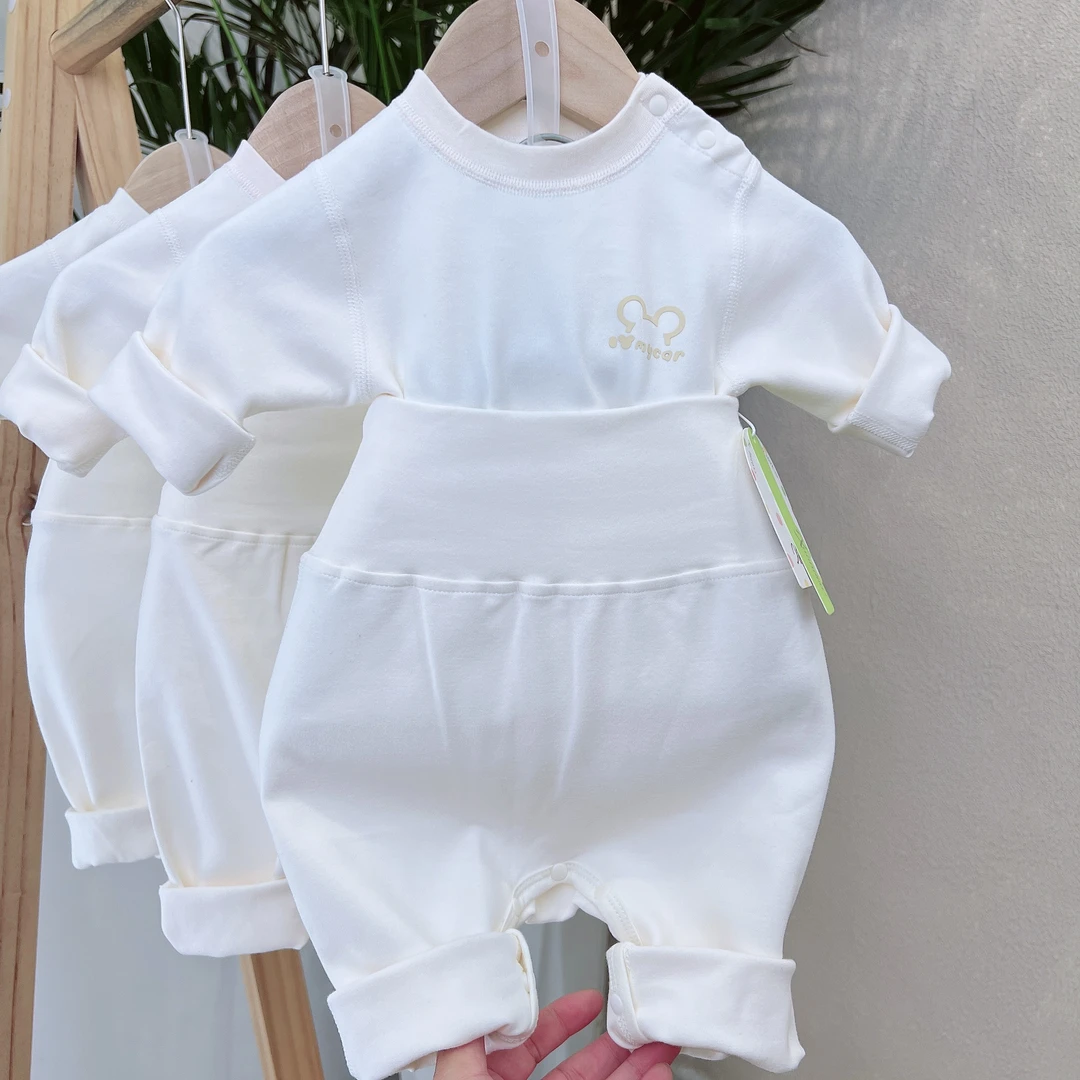 婴幼儿A类33197简约秋冬款休闲风舒绒棉秋衣秋衣婴儿衣服秋冬款