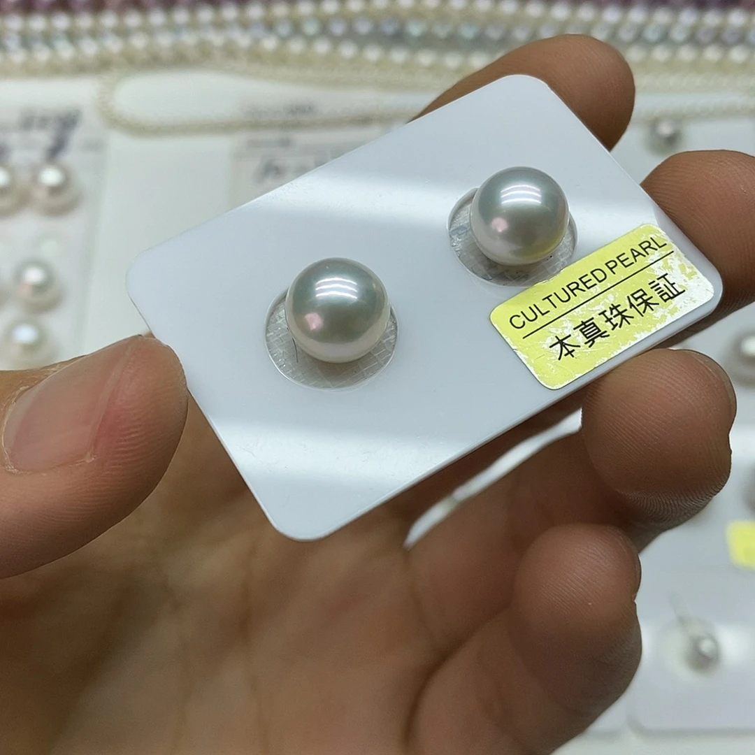 耳饰淡水珍珠未镶嵌9-10