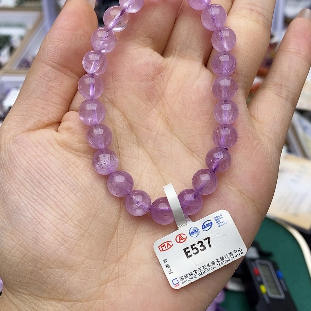 手链 锂辉石未镶嵌E527 8m 紫锂辉