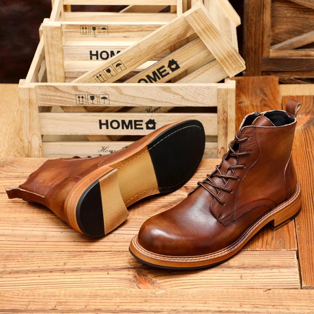 真皮扣号商务皮鞋