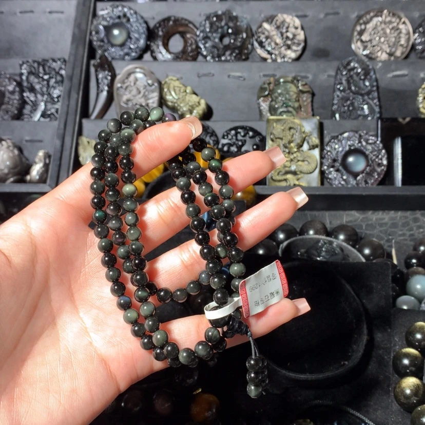 【闪购商品】黑曜岩手链未镶嵌年***.