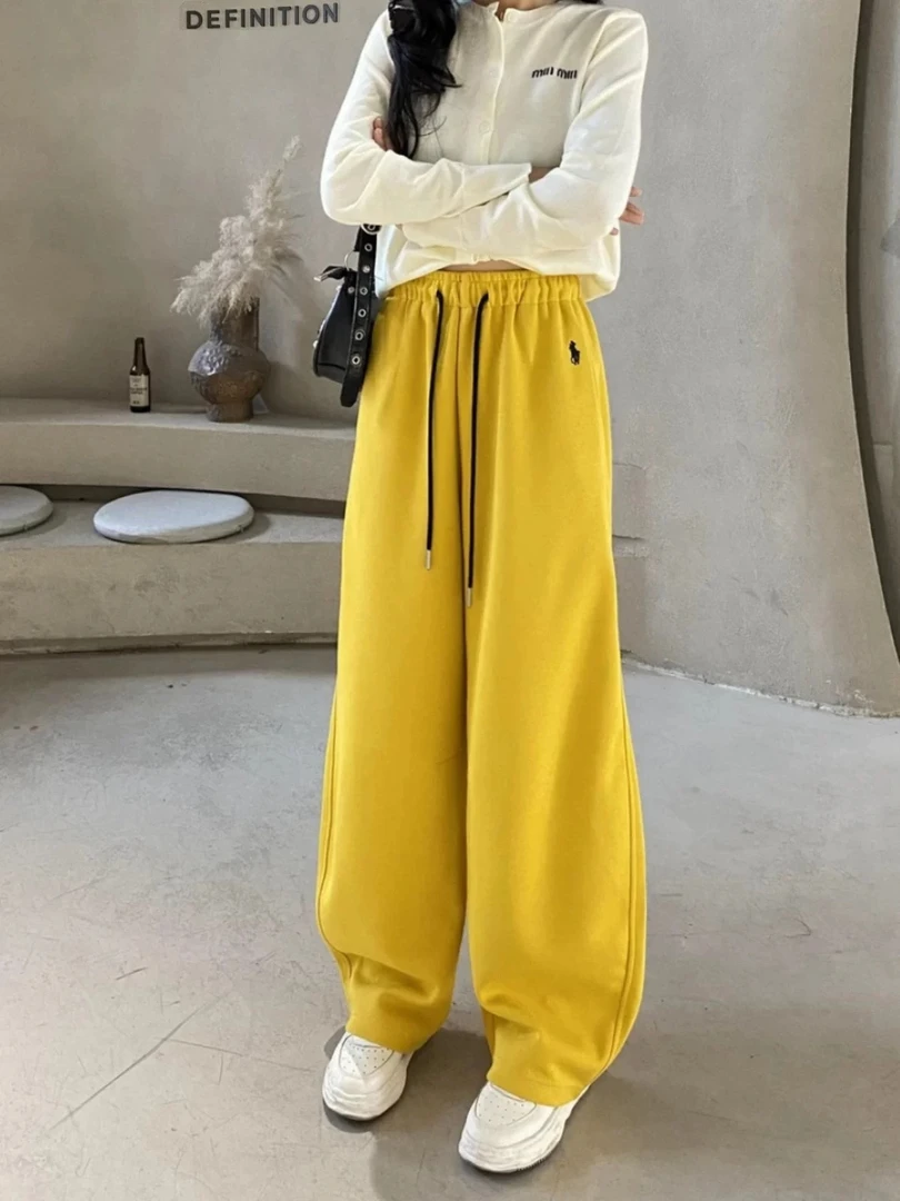 （专柜订单）款刺绣弯刀裤香蕉裤阔腿宽松显瘦休闲百搭宽松裤子8835