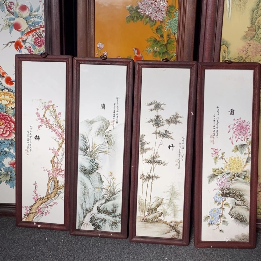 瓷片65*21.5 景德镇瓷板画柴窑烧制