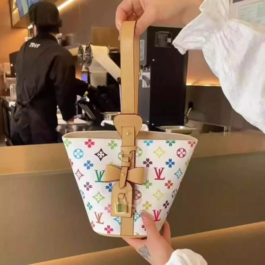 香港女包2025新款奢侈品老花白三彩子母托特包时尚单肩斜跨包包女