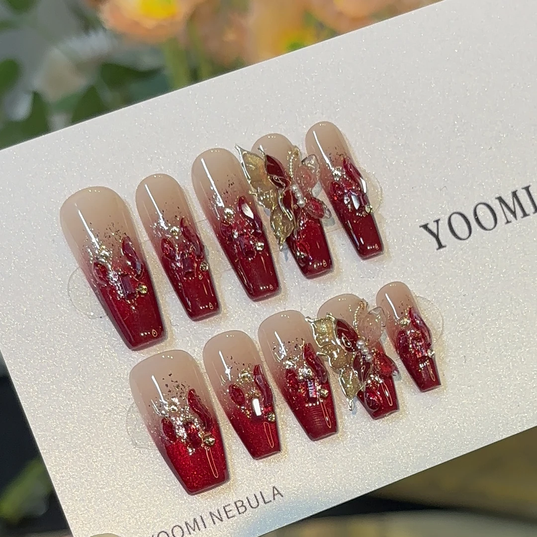 【水波纹】新款高级感轻奢纯手工光疗可拆卸重复佩戴穿戴甲