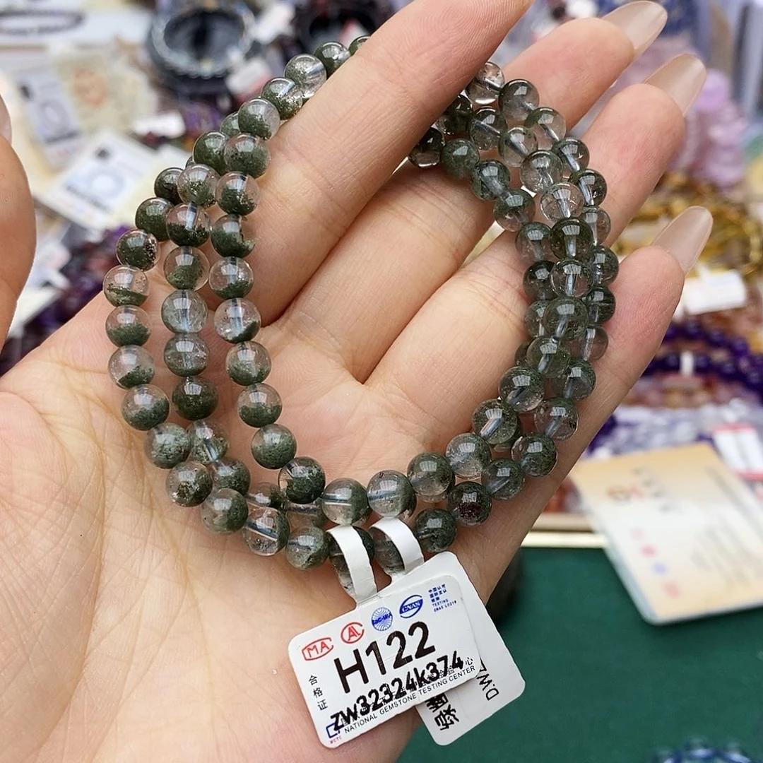 水晶手链未镶嵌H122 绿幽灵 多圈 6m+