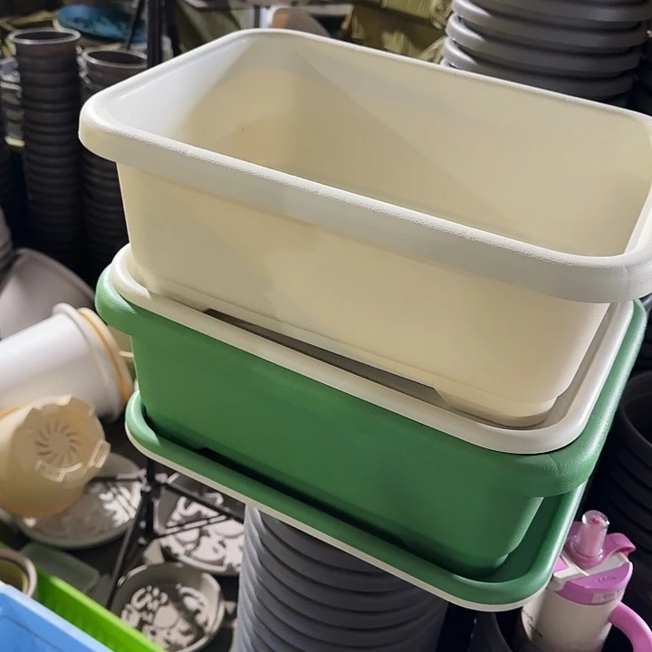 新款长菜盆3个带拖米色