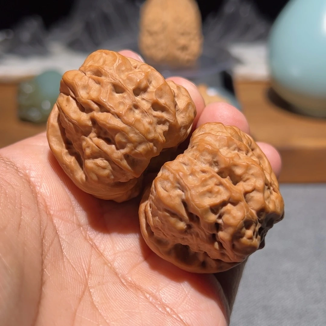 文玩核桃把件44肚蛤蟆头