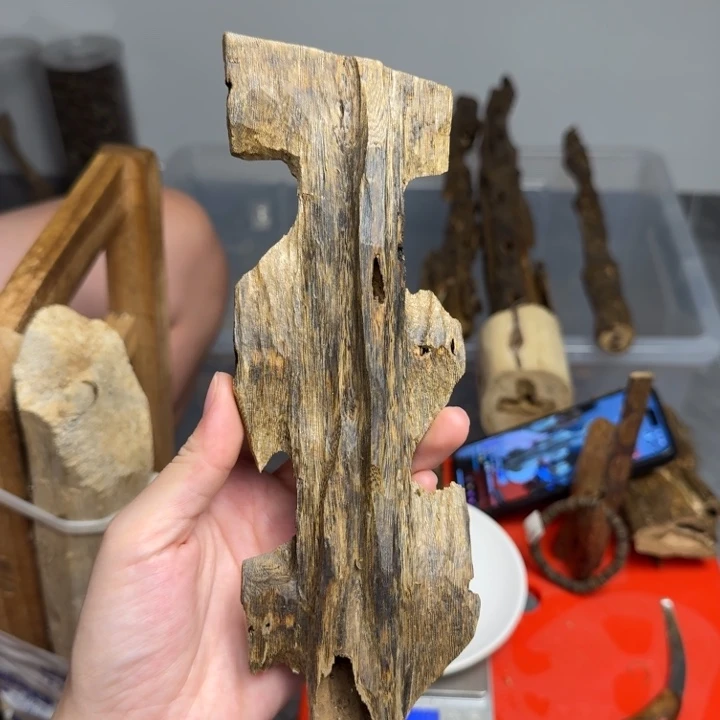 沉香沉香碎屑白棋块料73克