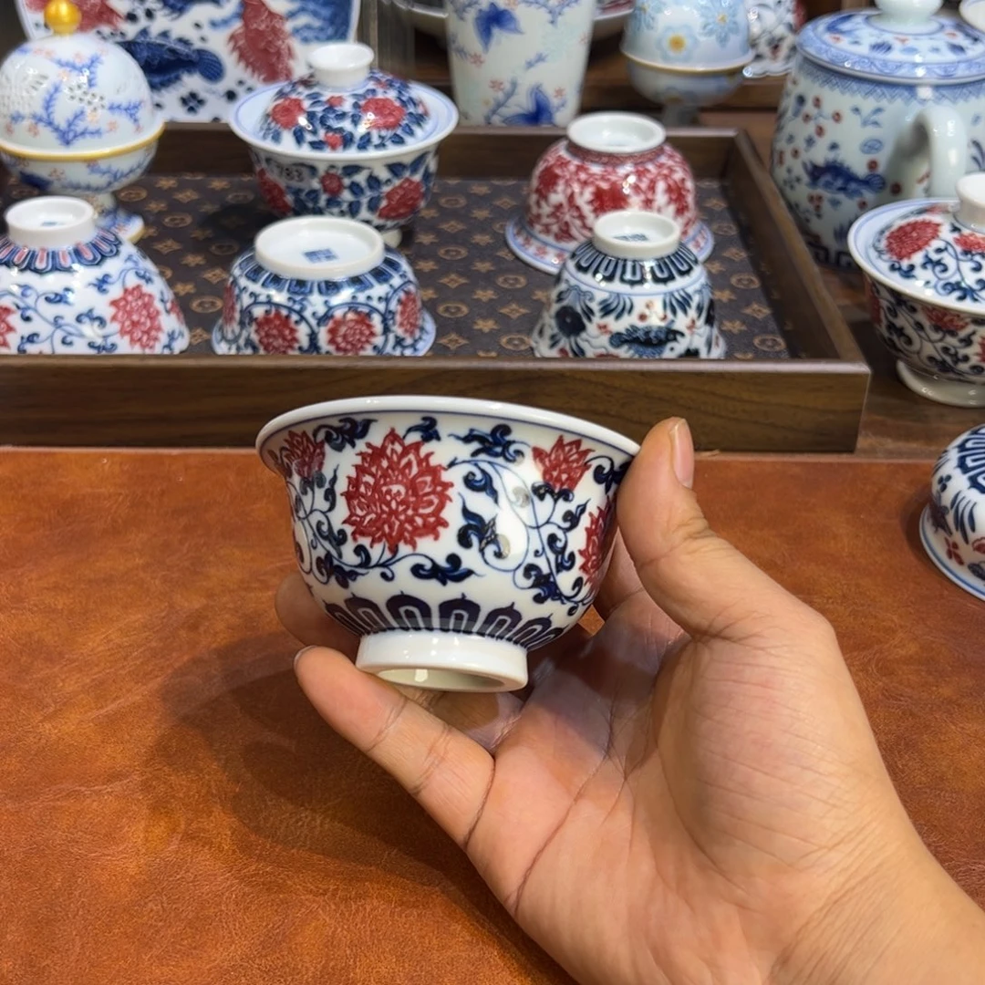陶瓷摆件景德镇陶瓷茶器百宝箱
