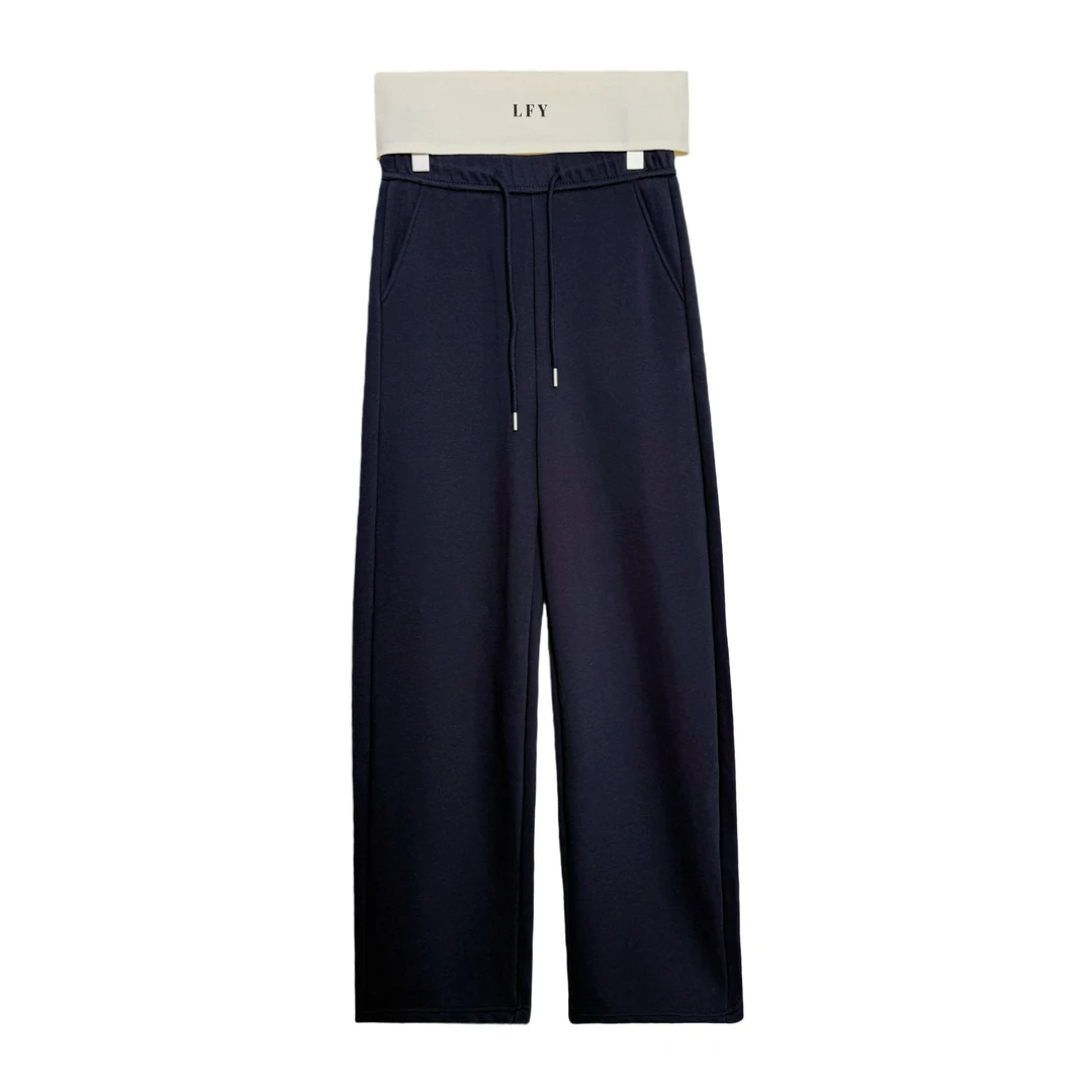 【兰菲娅】冬季加厚嵿级质感加绒工艺休闲显瘦直筒裤 2538