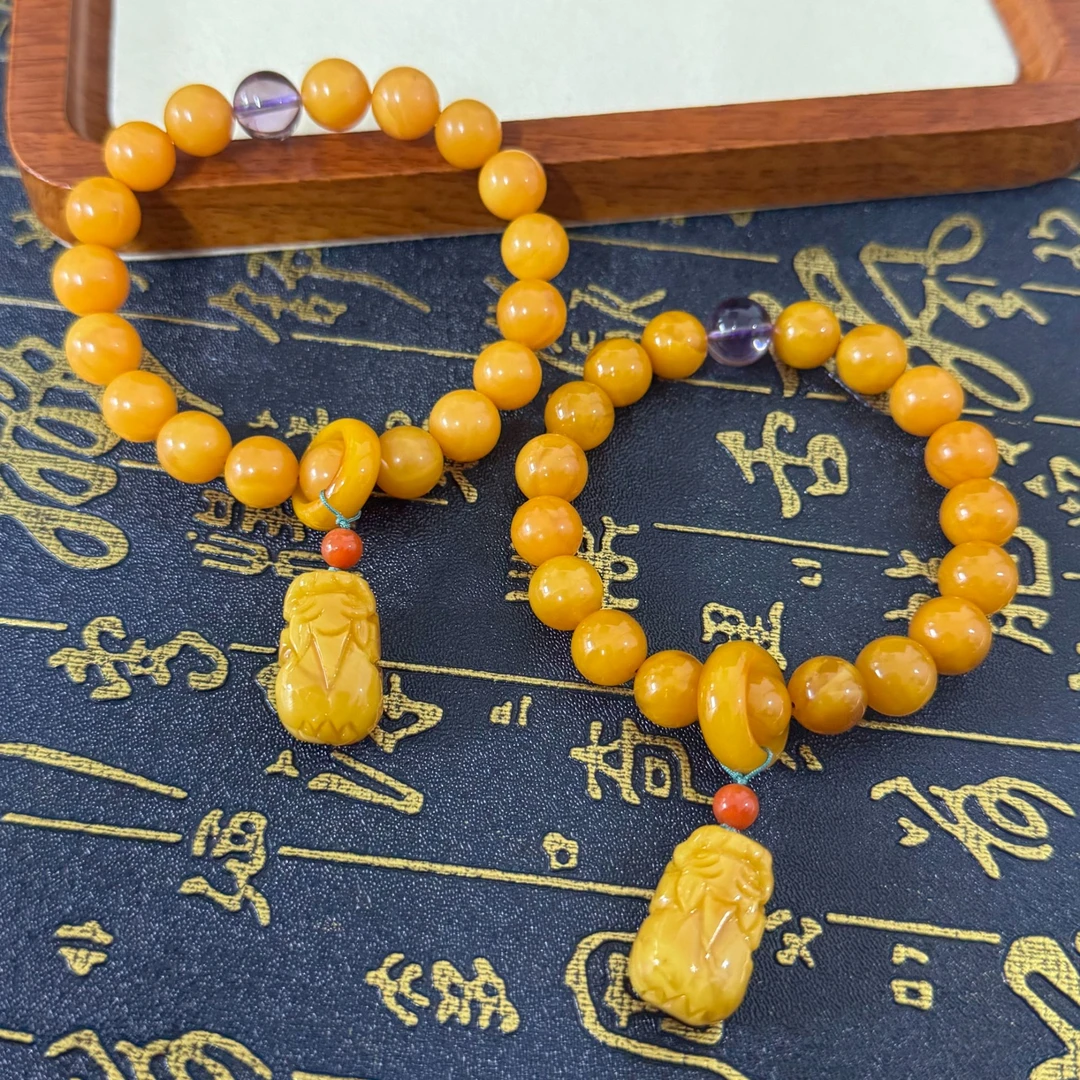 【景旺】【吞金兽】10mm+跑环貔貅老蜡手串@多样性只发其中一件