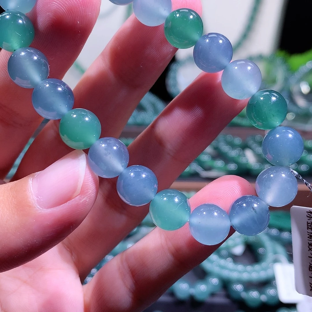 U***d翡翠未镶嵌手链天然a货翡翠手串9.8