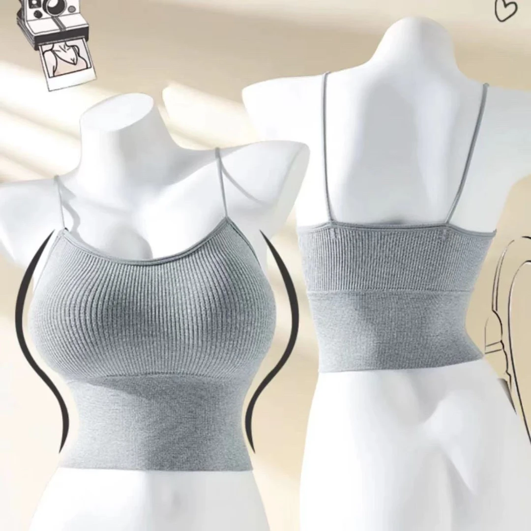 欧若风 韩国外扩加厚可拆卸胸垫吊带背心百搭紧身打底衫内衣