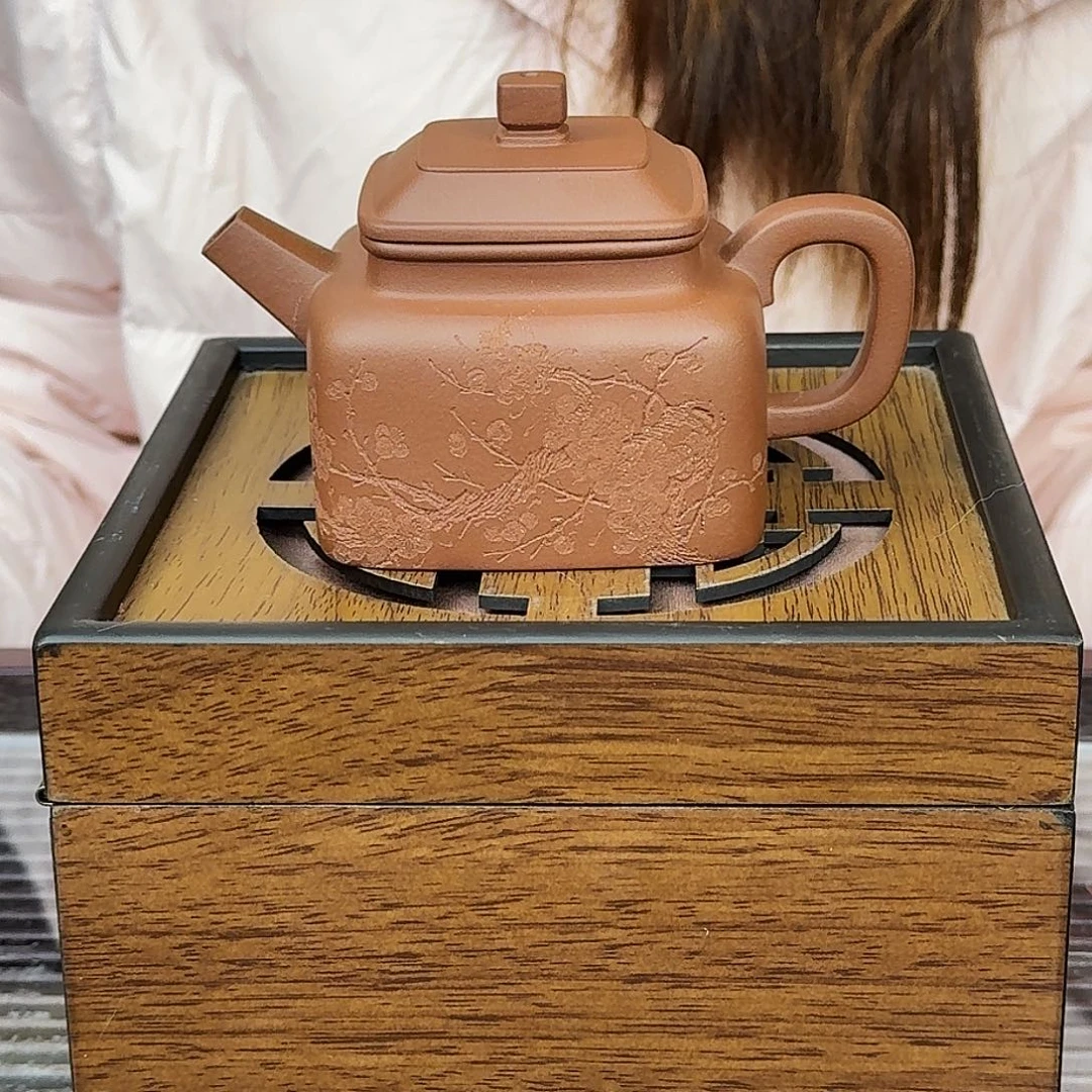 紫砂茶壶四方德钟260cc