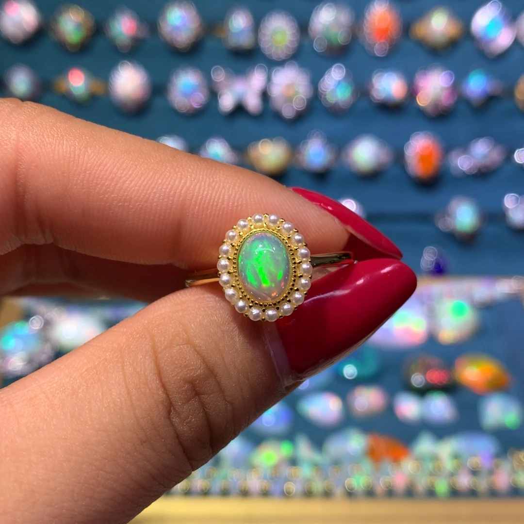 欧泊银S925镶嵌戒指款