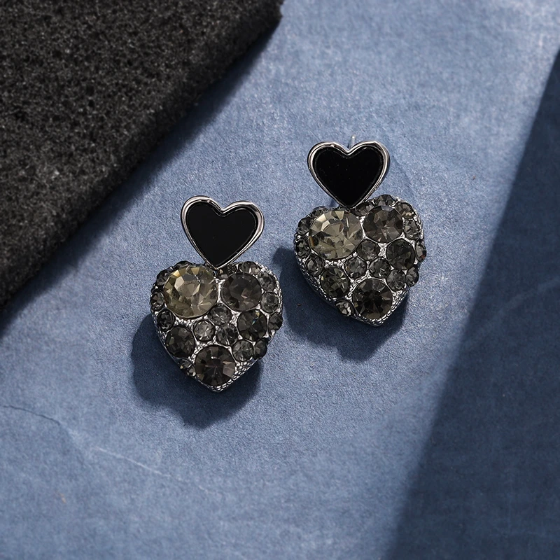 铜合金锆石耳饰 气质轻奢设计师精致时尚百搭耳环饰品经典8018