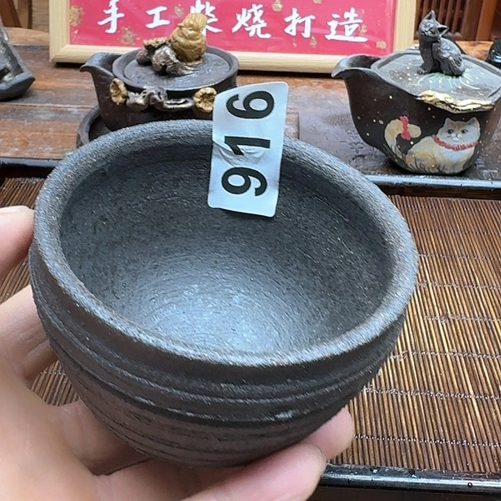 纯手工制作粗陶茶具