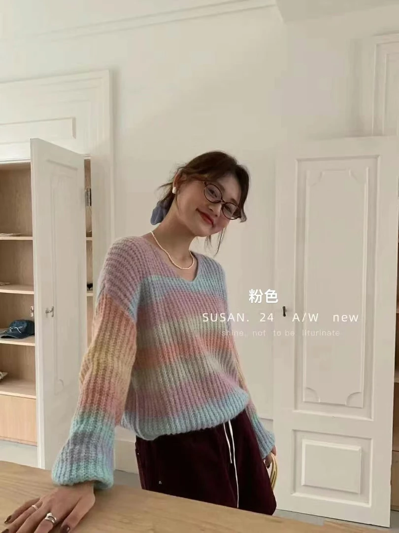 韩系甜美设计感套头毛衣885893