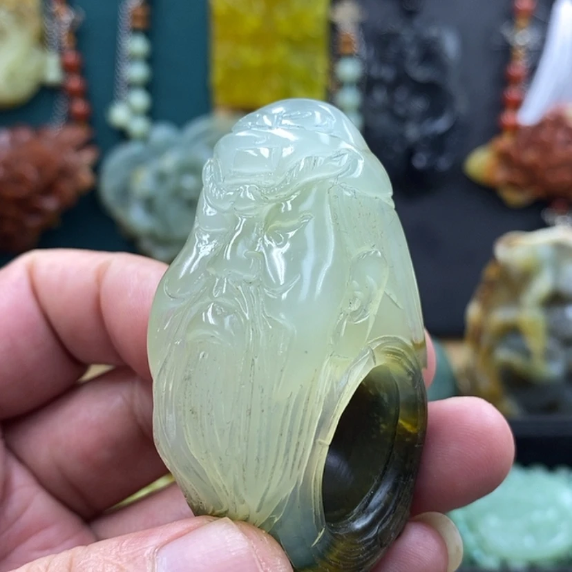 【闪购商品】未镶嵌岫玉把件扳指h