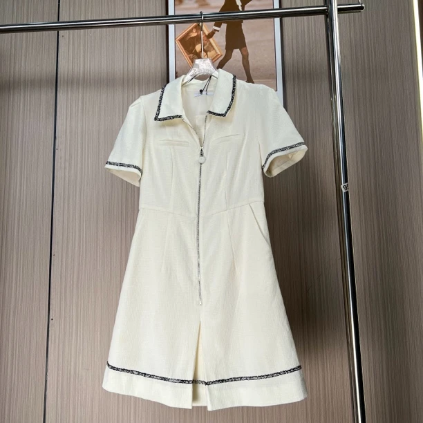 9061品牌撤柜女装FG春夏时尚设计款小香风连衣裙