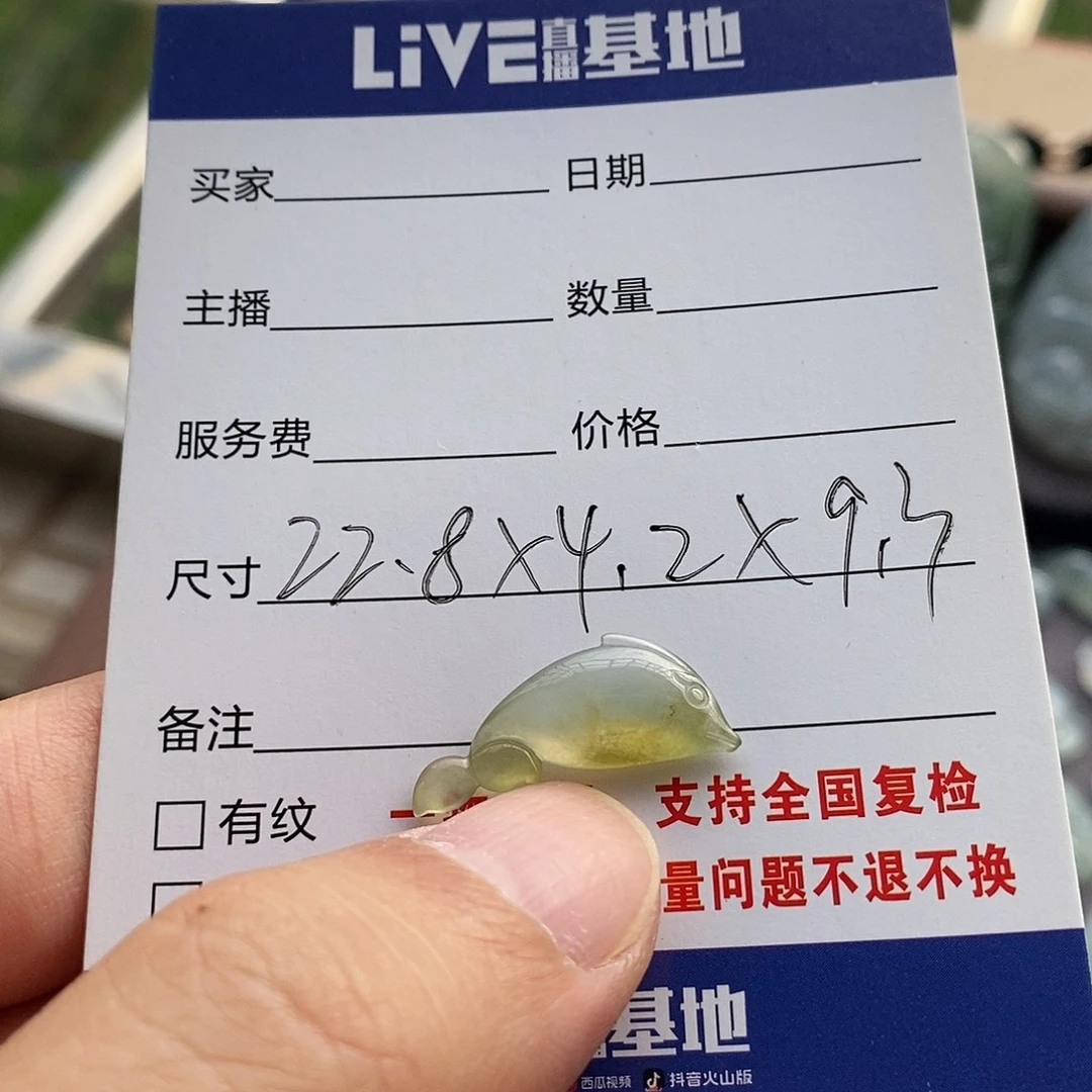 D***I翡翠未镶嵌颈饰海豚