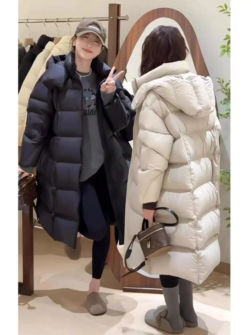 【专属】90白鸭绒长款泡芙羽绒服女2025年新款冬季超好看爆款小个子