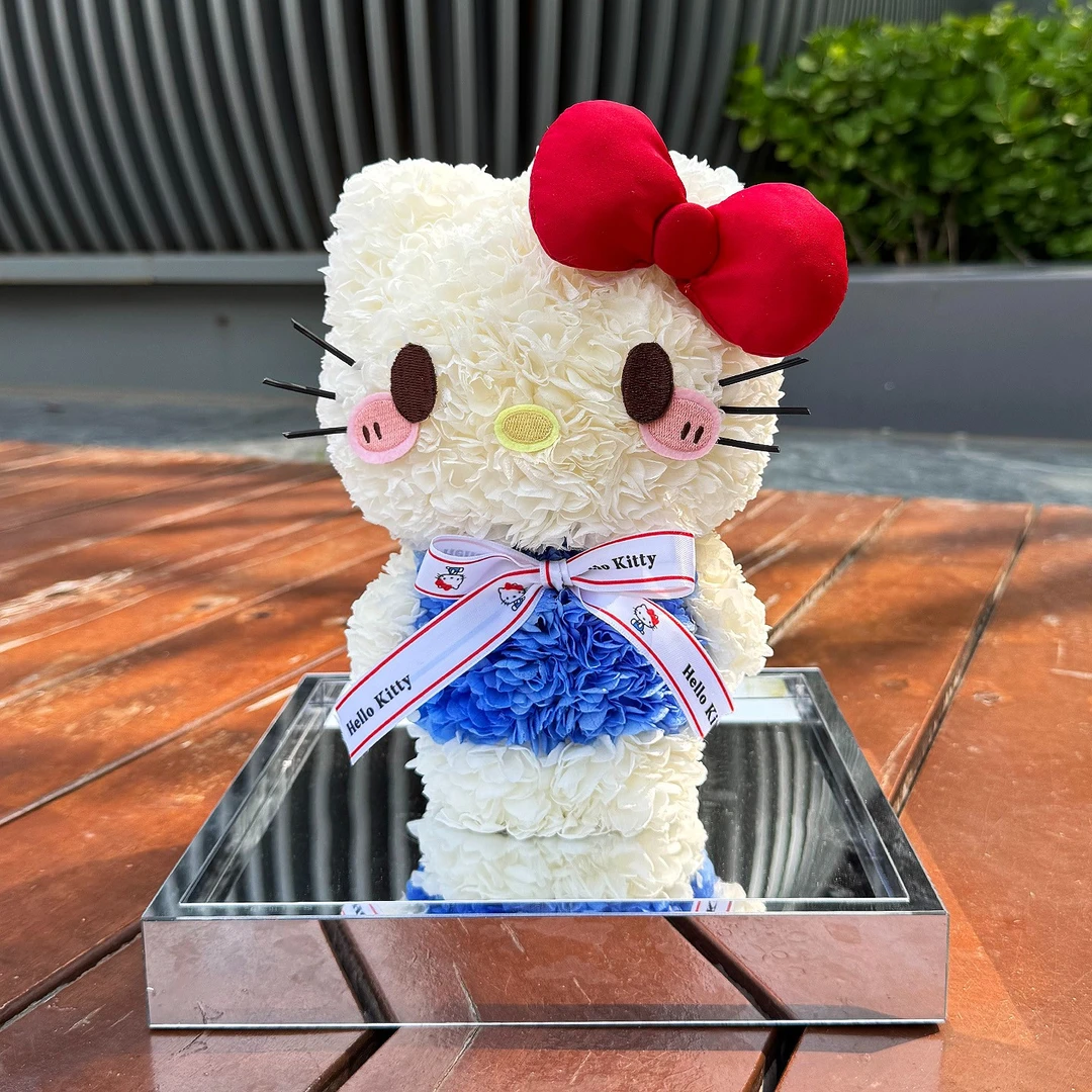 HelloKitty永生花KT可爱猫摆件礼盒送女友闺蜜表白情人节生日礼物