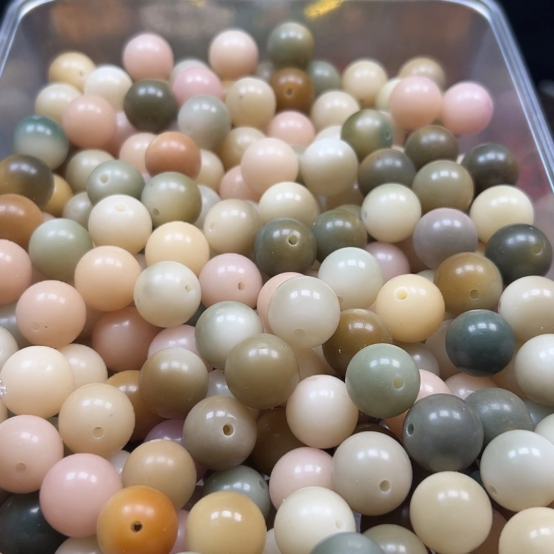 手串菩提根/象牙果微瑕卡17左右干磨圆40颗