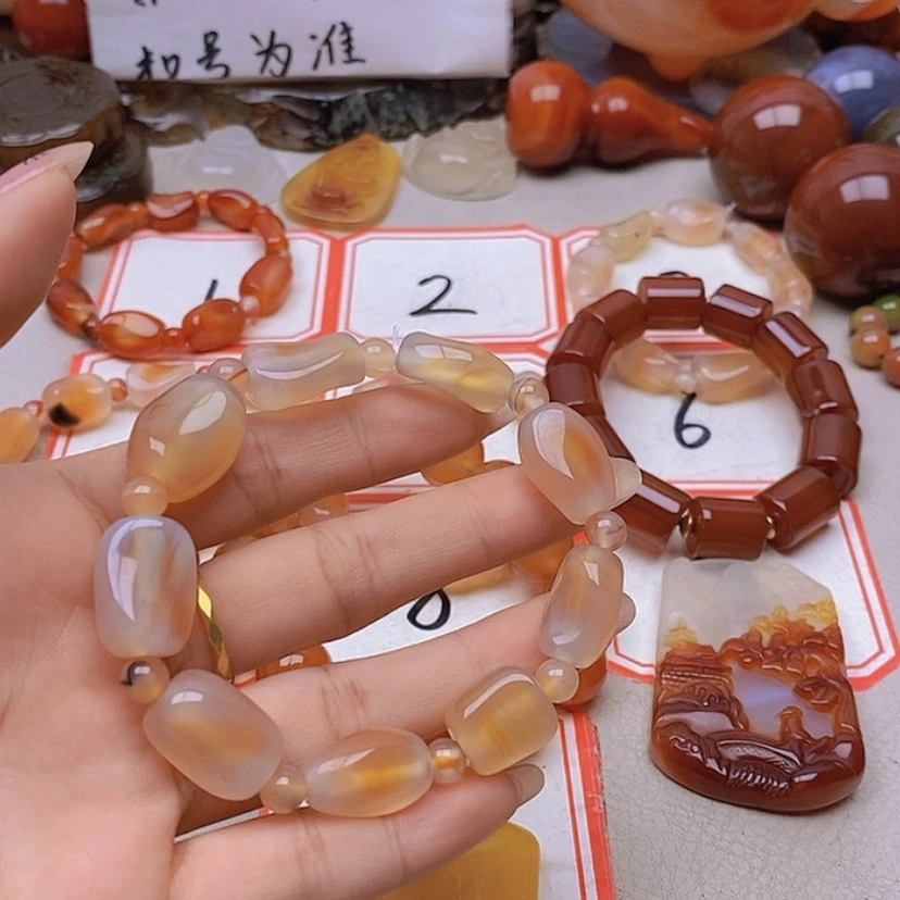 【闪购商品】未镶嵌玛瑙/玉髓珠宝半成品湖**哥