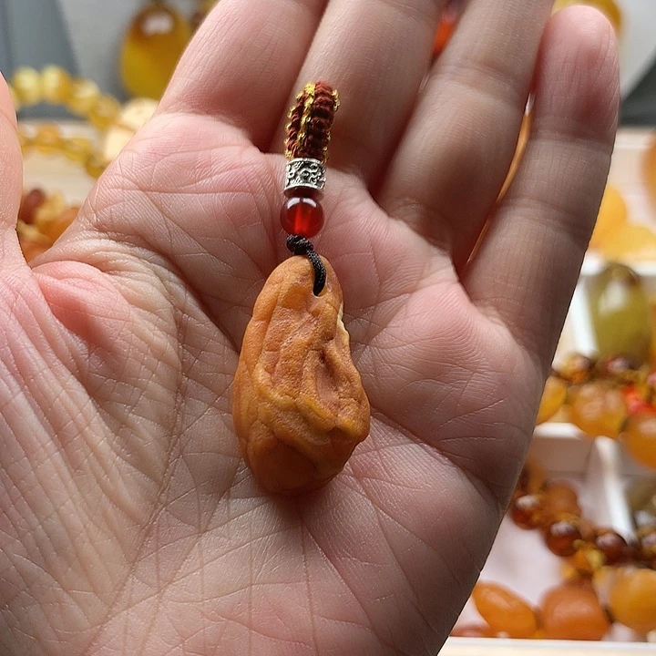 未镶嵌琥珀裸石喵**呀海漂吊坠