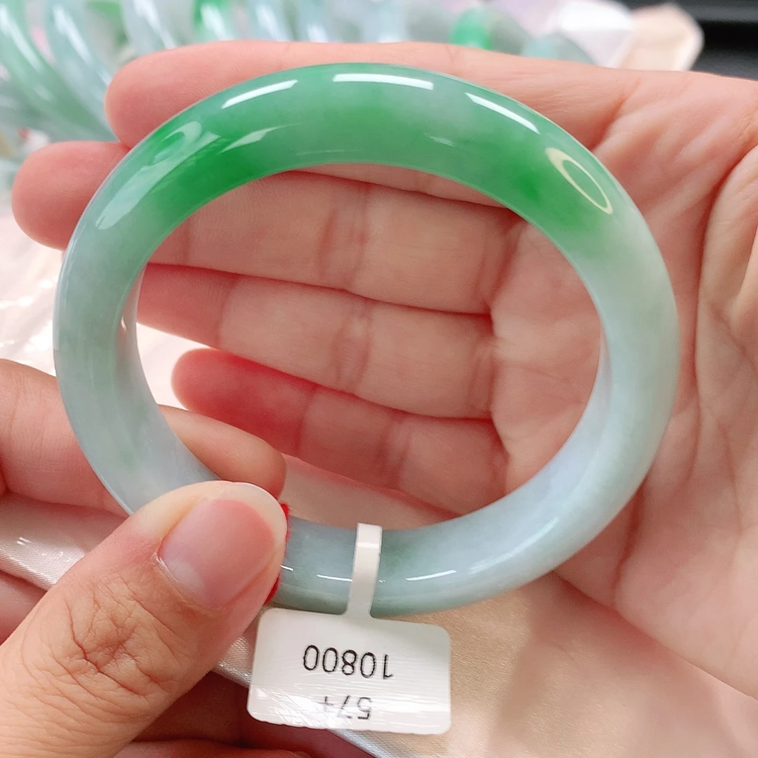 翡翠未镶嵌手镯57正