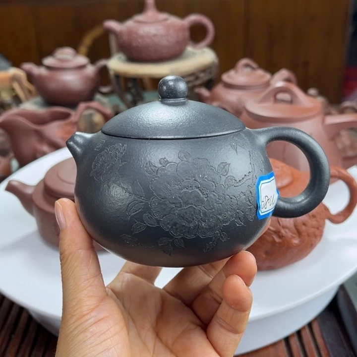 紫砂茶壶紫砂花茶