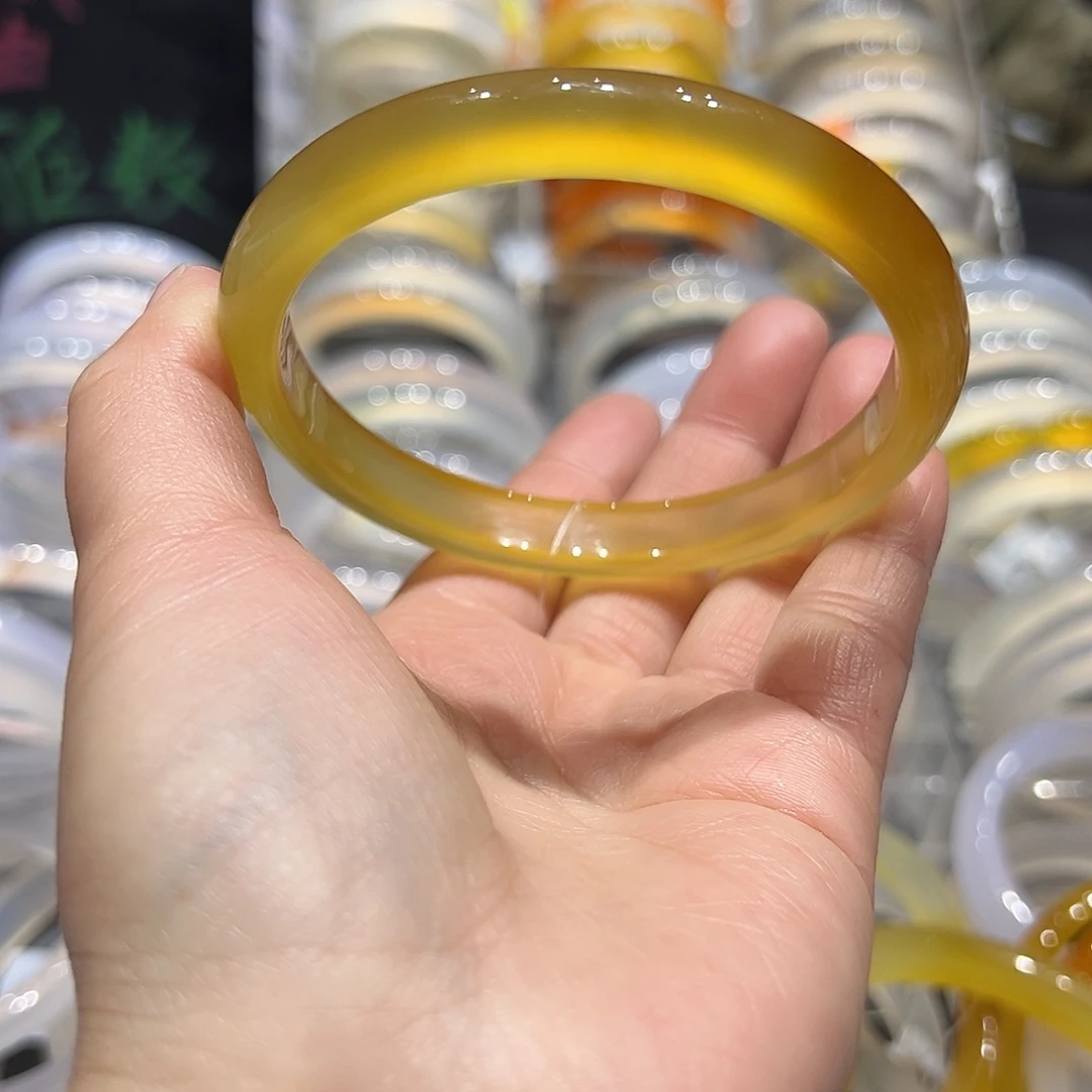 财***女玛瑙/玉髓未镶嵌手镯64