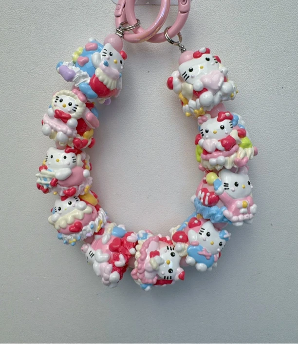 厚油手绘珠可爱包挂车挂手机挂